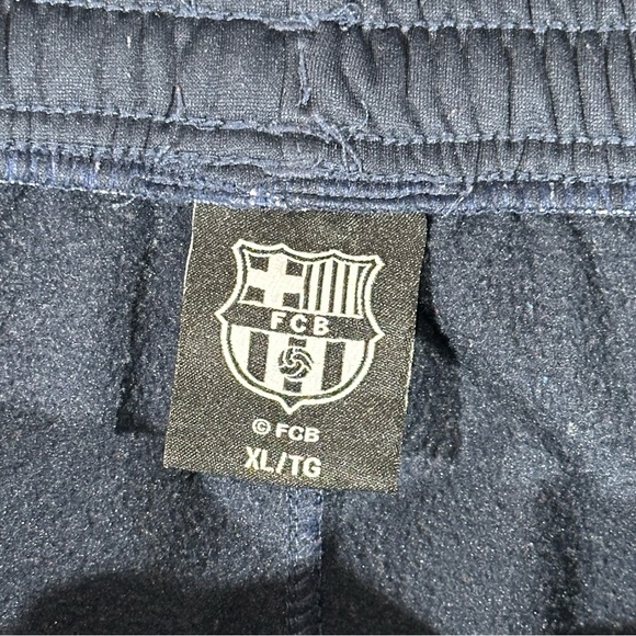 FC Barcelona Joggers Sweatpants Mens Size XL‎ Navy Blue Tapered Soccer Futbol - Picture 10 of 12